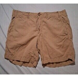 Polo Ralph Lauren Shorts Mens 34 Tan Linen Blend 8" Inseam Classic Fit